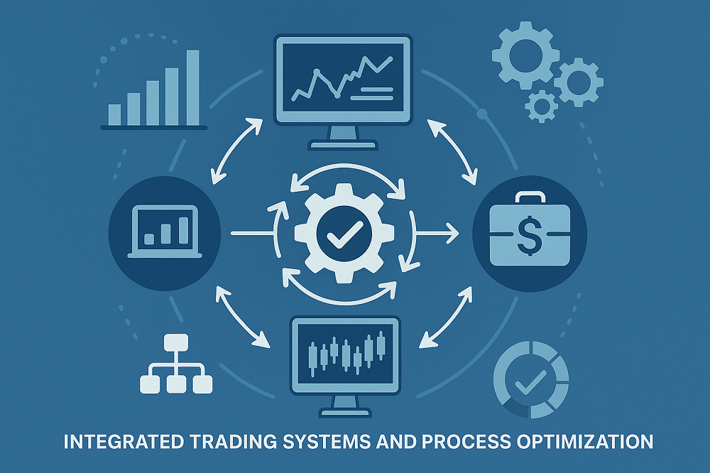Mastering Endur: A Guide to Energy Trading & Risk Management 3 Symbolic depiction of integrated trading systems and process optimization.